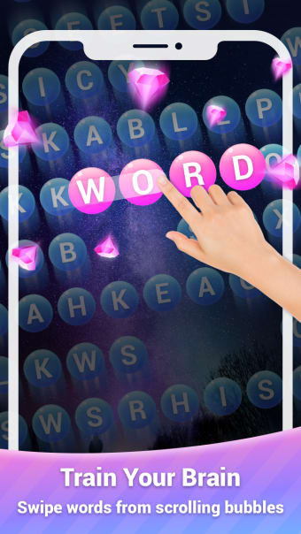 Scrolling Words Bubble Game