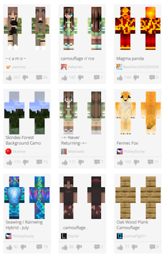 Camouflage Skins For Minecraft