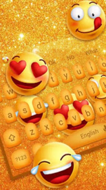 3D Beautiful Cute Glitter Smiley Face keyboard