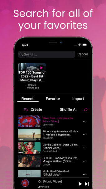 Music Player  for YouTube