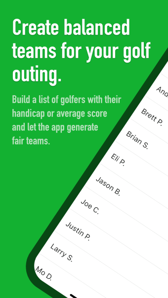 Golf: Team Generator