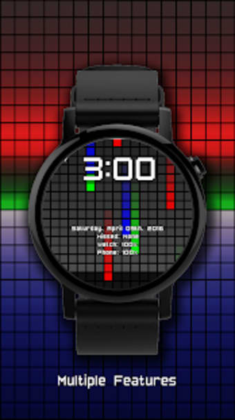 Watch Face: Color Pixel - Wear OS Smartwatch
