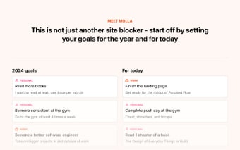 Molla - Stay focused and block websites