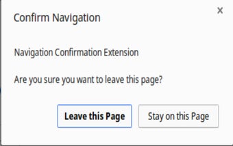 Navigation Confirmation