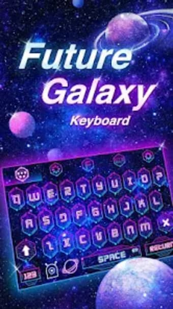 Neon Galaxy Keyboard Theme