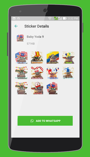 Baby Yoda Sticker For WhatsApp