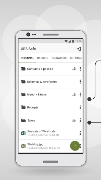 UBS Safe: Secure documents