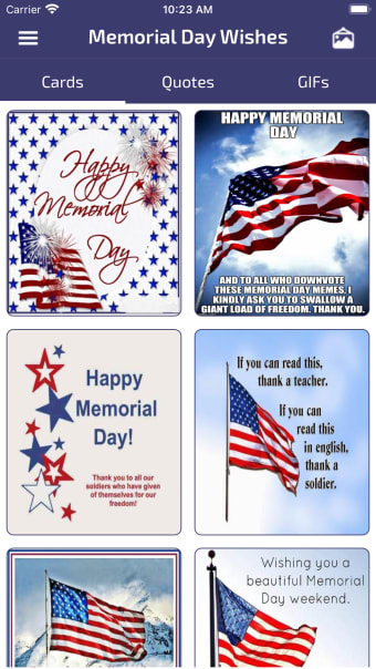 Memorial Day Wishes  Cards