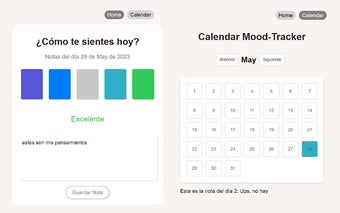 Calendar mood-tracker