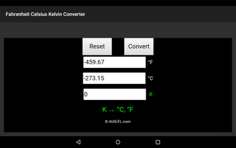 Fahrenheit Celsius Kelvin Temperature Converter