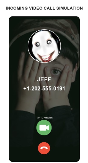 jeff the killer fake video call