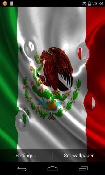 Flag of  Mexico. Live Wallpaper