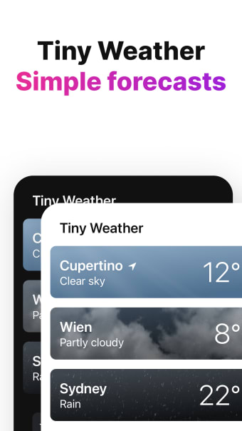 Tiny Weather: Simple forecasts