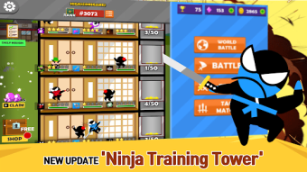 Jumping Ninja Battle - Two Player battle Action
