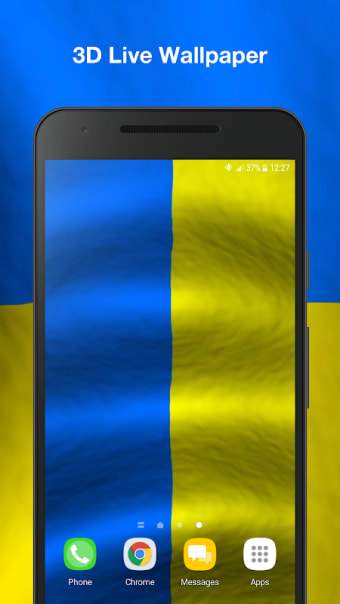 3D Ukraine Flag Live Wallpaper