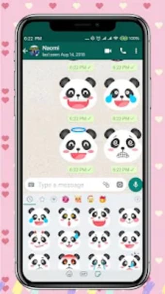 Cute Panda Emoji Stickers - Ad