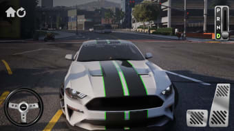 Driving Muscle Car Mustang GT