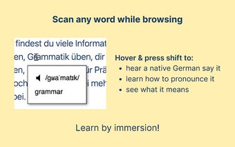 German Popup Dictionary