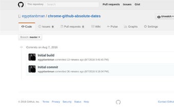 Github Absolute Dates