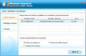 Windows Password Recovery Tool Ultimate