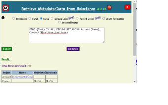 Retrieve Metadata/Data from Salesforce
