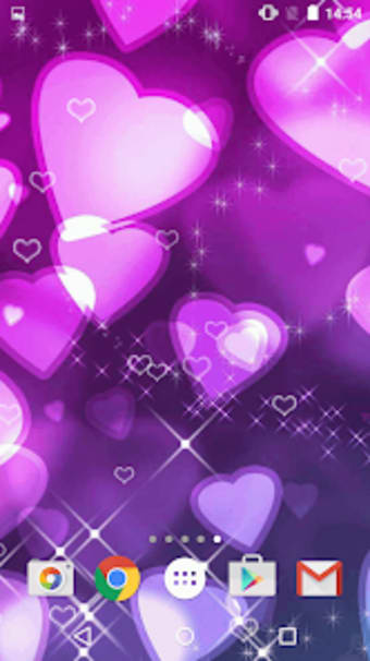 Purple Hearts Live Wallpaper
