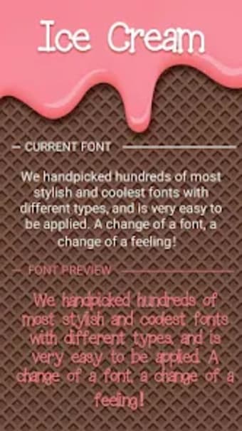 Ice Cream Font for FlipFont