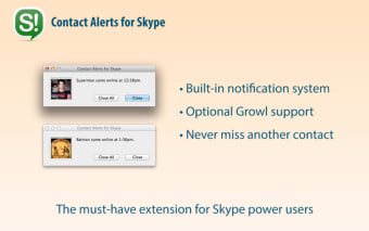 Contact Alerts for Skype