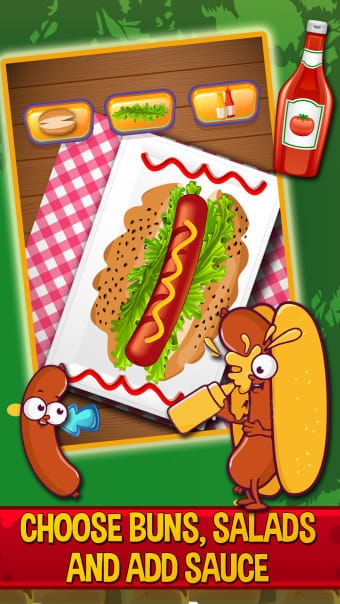 Hotdog Maker- Free fast food games for kidsgirls  boys
