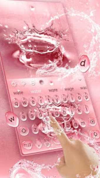 Rose Gold Waterdrops Keyboard