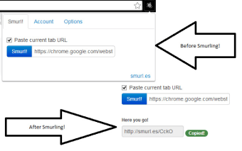 Smurl.es URL Shortener on Chrome!