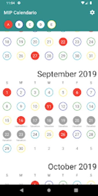 MIP Calendario - Calendario de Guardias