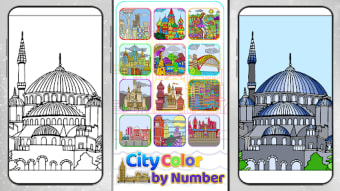 Cities Color by Number Book