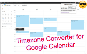 Timezone Converter for Google Calendar
