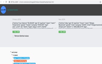 Diff the JSON