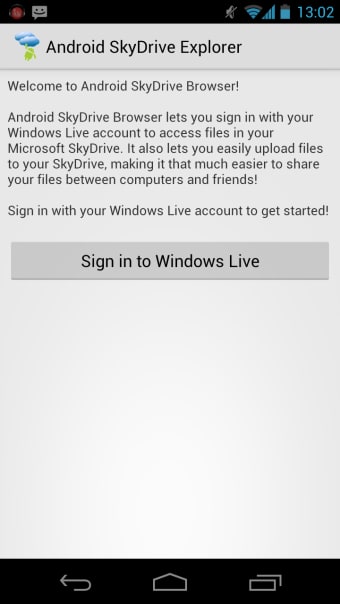 Android SkyDrive Explorer