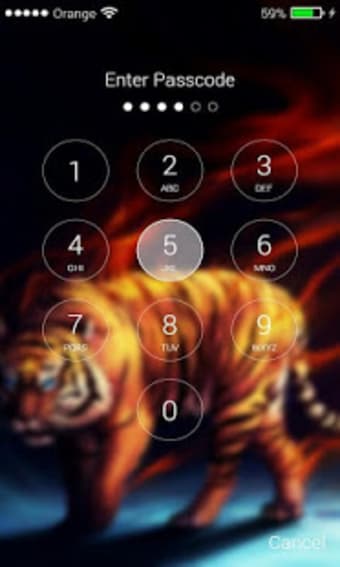 Passcode Lock screen Tiger lock screen Passcode