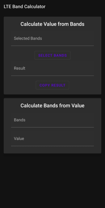LTE Band NV Calculator for Q