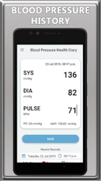 Blood Pressure Check Diary: BP Info