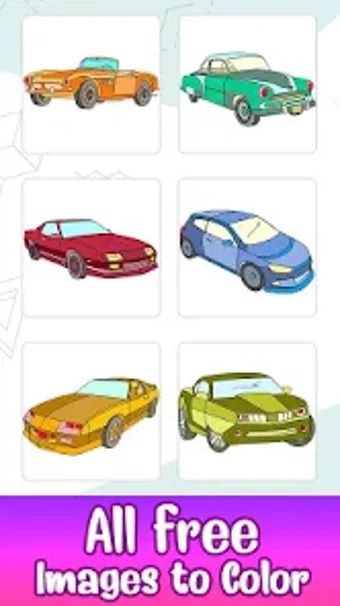 Classic Cars Paint by Number