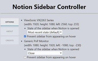 Notion Sidebar Controller