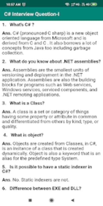 .Net Framework Interview