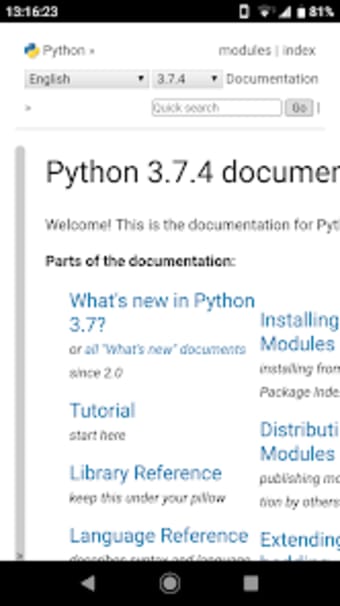 Python 3.7.4 Offline Docs - An