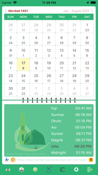 Persian Iranian Calendar