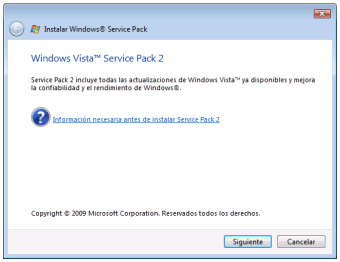 Service Pack 2 para Windows Vista