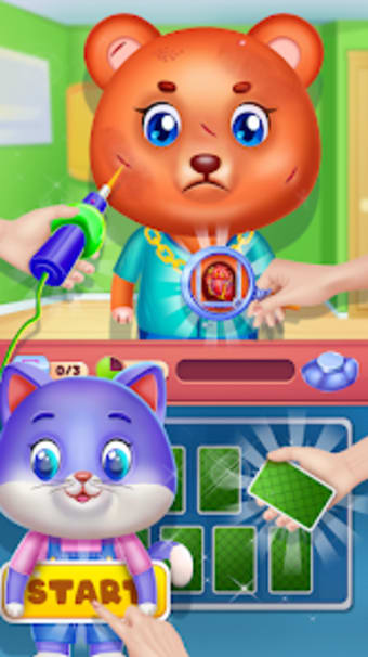 cute pet clinic with mini game