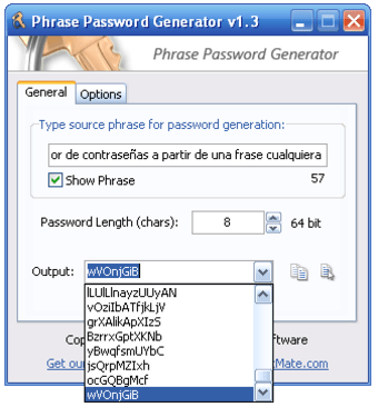 Phrase Password Generator