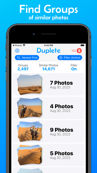 Duplete: similar photo deleter