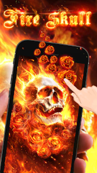 Fiery Skull Live Wallpaper