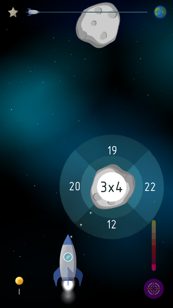 Space Math Multiplication game